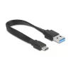 DELOCK USB 3.2 Gen 1 (3.1 Gen 1) 4-portowy hub z hostem Type-A + Type-C (5000 Mbit/s) Czarny/Przezroczysty
