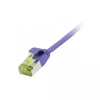Patch kabel RJ45, CAT6A 500Mhz, 0,15m, liliowy, U/FTP, cienkiline okrągły d=3,8mm, TPE/LSZH(Superflex), AWG32, z kablem Cat.7, Synergy 21 (S217390V3)
