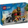 LEGO City Burger Van Food Truck Toy for 5 Plus Year Old Boys & Girls Vehicle Building Toys Kitchen Playset with Vendor Minifigure and Accessories