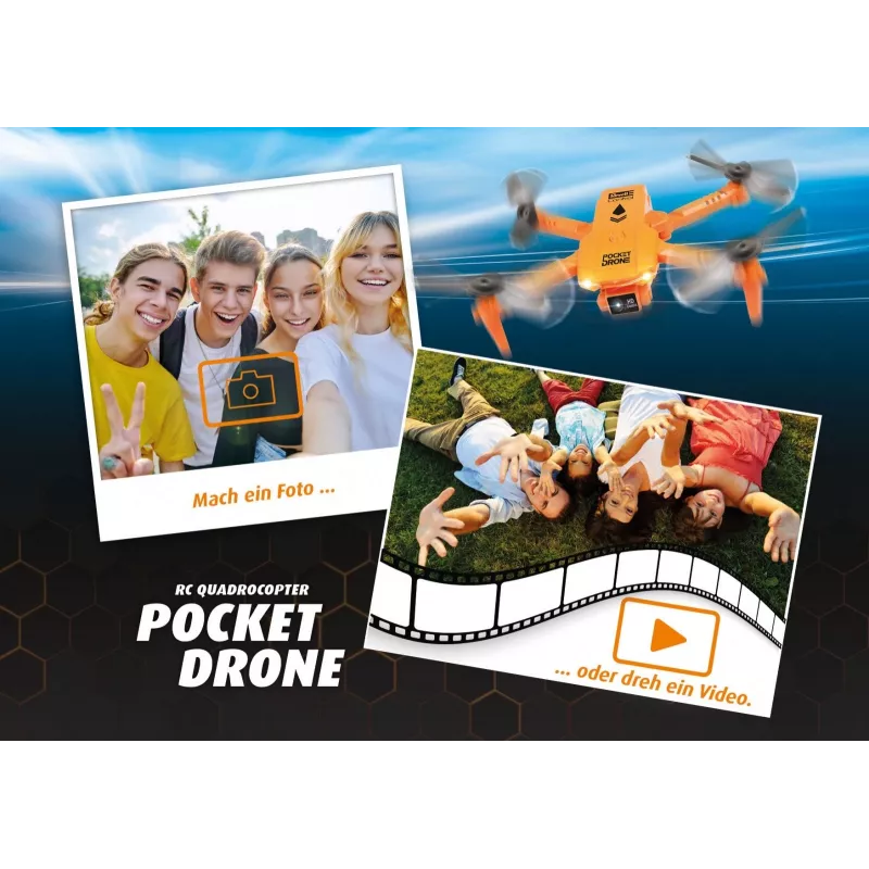 Quadrocopter RC REVELL Pocket Drone 23810 — 2,4 GHz, pilotów 4-kanałowe