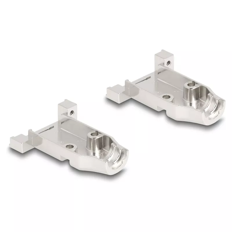 Osłona wtyku DELOCK Obudowa D-Sub 9-pin męski/żeński z odciążeniem, srebrna, tworzywo, 31,6×46,2×15,6 mm