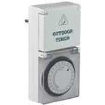 Analogowy włącznik czasowy AS Schwabe 24031 — 3500 W, mechaniczny timer IP44 odporny na warunki atmosferyczne