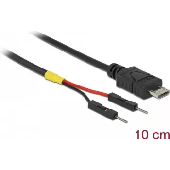 Delock USB Stromkabel Micro-B auf 2 x Pfostenstecker einzeln Strom 10 cm (85406)