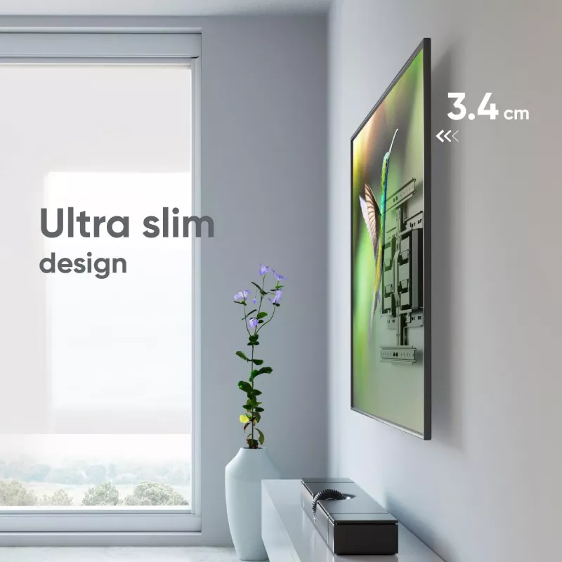 Stojak podłogowy pod telewizor ONKRON SM6-B do ekranów 32–90 cali, udźwig 50 kg, VESA 200x200–600x400, pochylenie -10–5°, obrót 40°