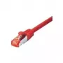 Tecline - Kabel krosowy - RJ-45 (M) do RJ-45 (M) - 1.5 m - SFTP, PiMF - CAT 6 - bezhalogenowy, Snagless - czerwony (715015R)