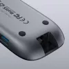 Stacja dokująca do laptopa AUKEY CB-C71 — 3x USB‑C (USB 3.2 Gen1), HDMI, RJ‑45, MicroSD, USB PD 100 W, kabel 0,15 m, czarna