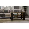 Stolik kawowy top e shop Topeshop STOLIK KAWOWY ŁAWA MODERN 4P Dąb Artisan Czerń