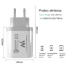 Ładowarka sieciowa MACLEAN MCE479W — szybka ładowarka USB z 3 portami, łączna moc wyjściowa 18 W