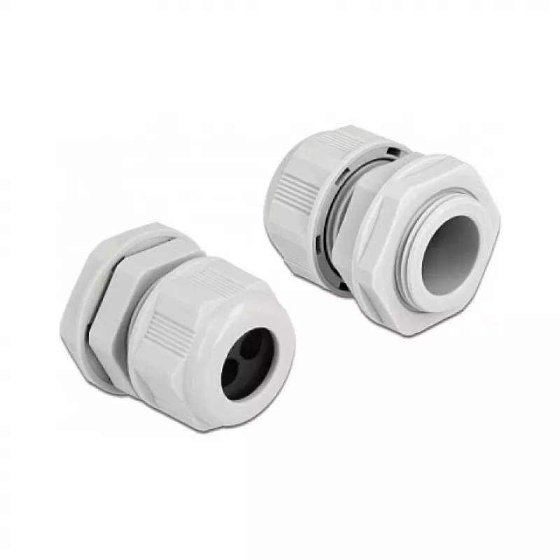 Dławik kablowy DeLOCK 60370 szary plastik 2 szt.