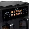 Frytkownica powietrzna Tristar FR-9075 Double 9 L, 2500 W, sterowanie dotykowe, LCD, czarny, min 60 °C