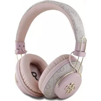 Słuchawki bezprzewodowe Bluetooth GUESS 4G Metal Logo Pink, GUBHS72P4FC4MP, uniwersalne (GUBHS72P4FC4MP)