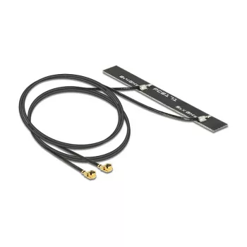 Antena DELOCK podwójna Wi-Fi MHF/ i FL-LP-068 Kompatybilna wtyczka 802.11 ac/a/h/b/g/n 5 dBi 2x500mm PCB Wewnętrzna