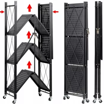 Stojak do przechowywania narzędzi ogrodowych Top e shop FS004 — wolnostojący, stal ocynkowana, 720×340×1270 mm, udźwig 50 kg