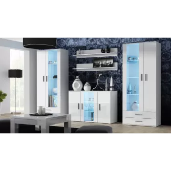 Cama Komoda 120 cm SOHO S7 biały/biały połysk