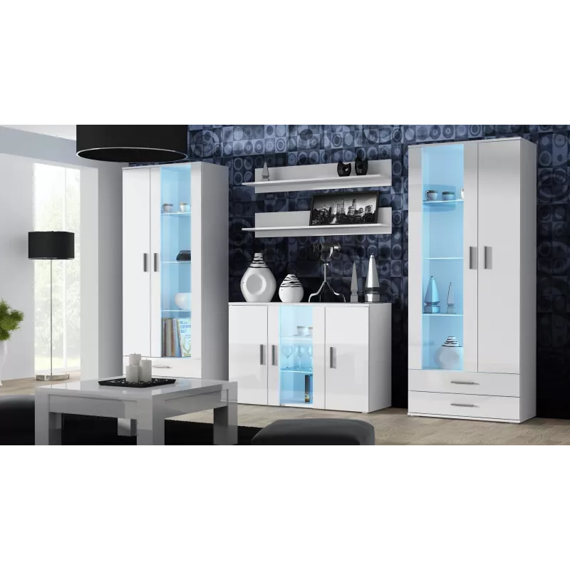 Cama Komoda 120 cm SOHO S7 biały/biały połysk