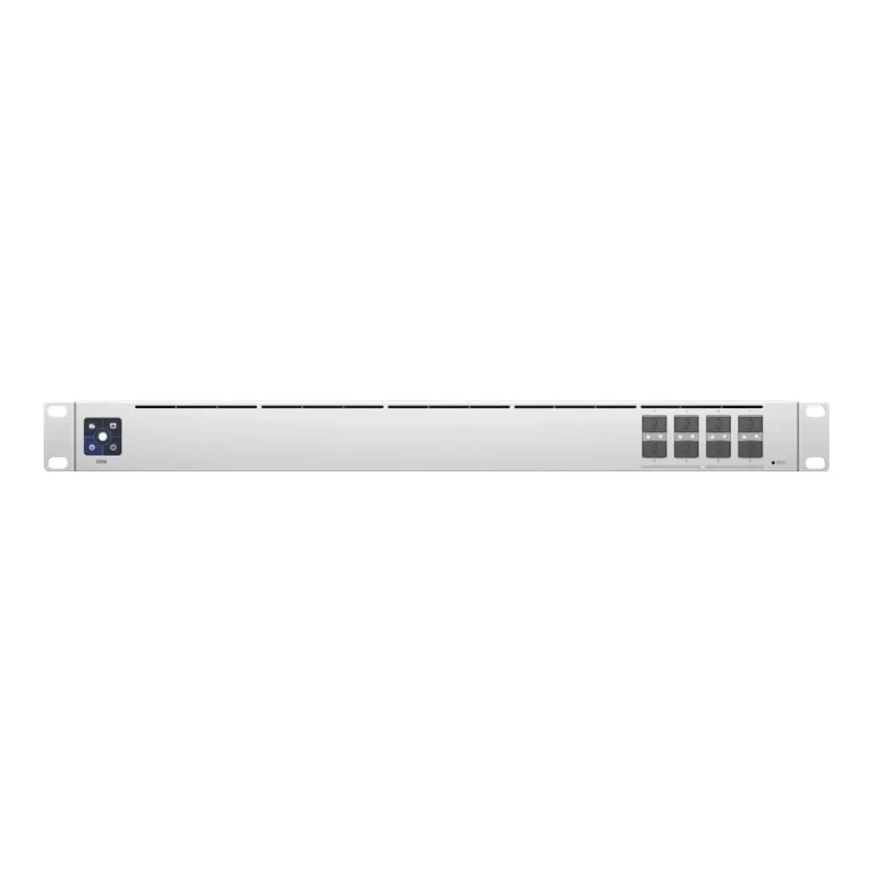 Zarządzany przełącznik sieciowy L2 UBIQUITI USW-Aggregation — 8 slotów SFP+, obsługa 10G, bez wentylatora, 1U do szafy rack, srebrny