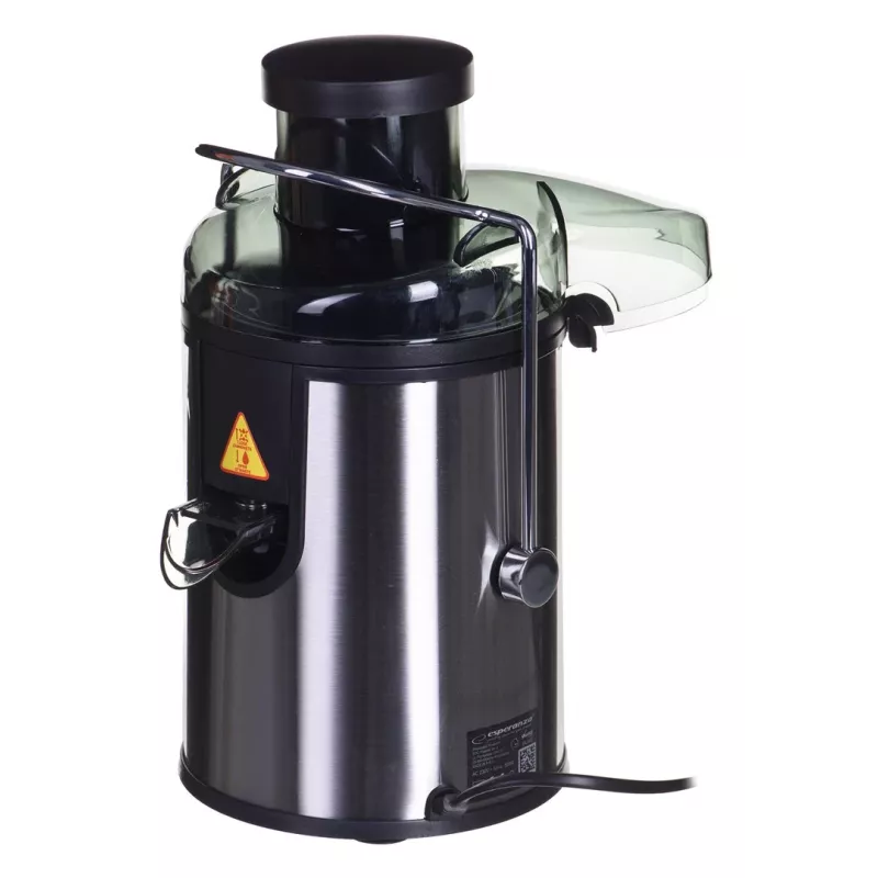 Sokowirówka ESPERANZA EKJ002 — 500 W, pojemnik na sok 0,45 L, pojemnik na miąższ 1,5 L, stal nierdzewna/czarny