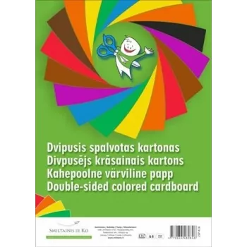 Karton SMLT A4 190 g/m² kolor dwustronny, opakowanie do druku i prac ręcznych