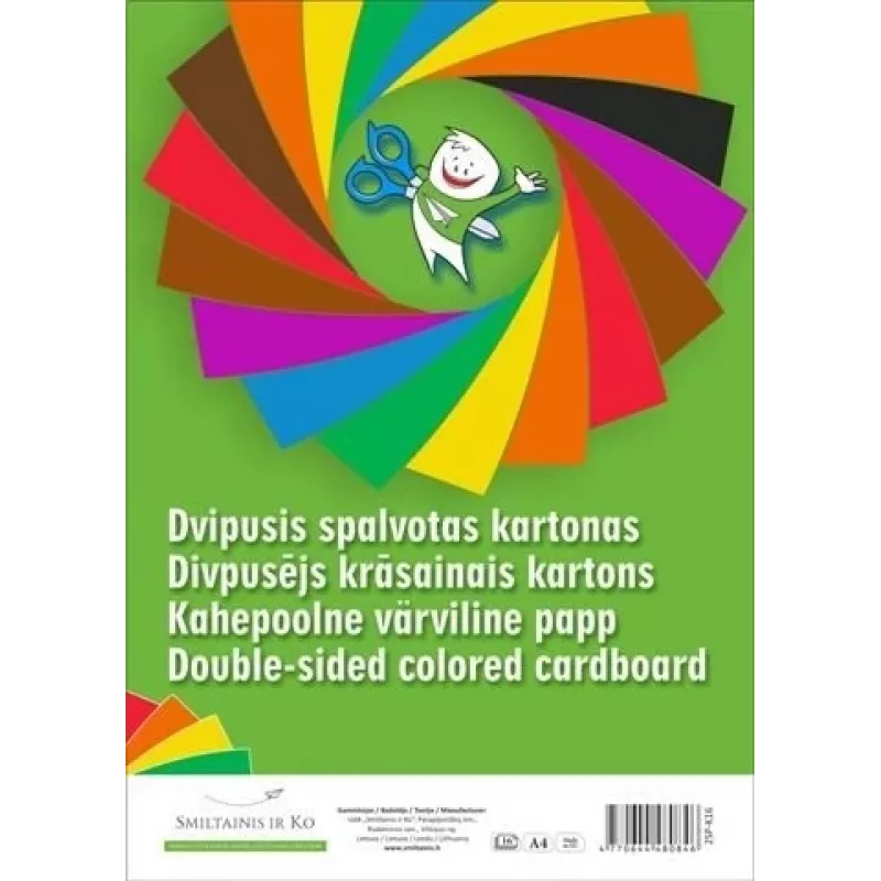 Karton SMLT A4 190 g/m² kolor dwustronny, opakowanie do druku i prac ręcznych