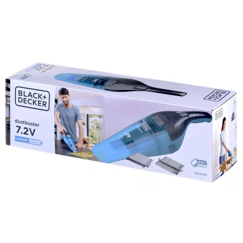 Odkurzacz ręczny Czarny & Decker WDC215WA — na sucho 0,385 l, 7,2 V Li-Ion, siła ssania 14 AW, czas pracy 10 min