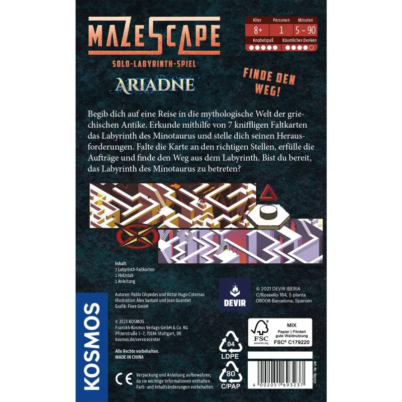 Mazescape Ariadne, gra logiczna