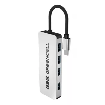 Hub USB zielony Cell HUB-GC-C4A — 4-portowy hub USB-C 3.0