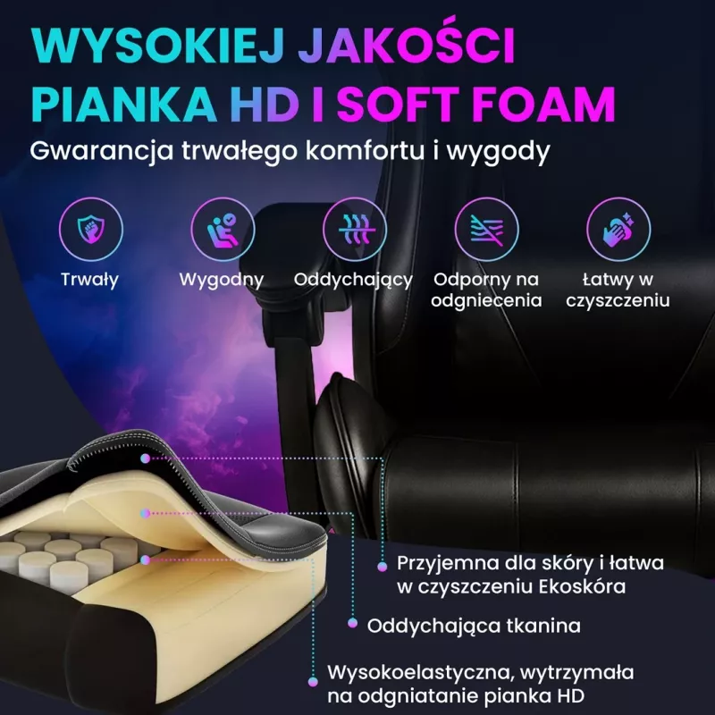 Extralink Gaming | Fotel gamingowy | biurowy, obrotowy, kubełkowy, czarny, G-524