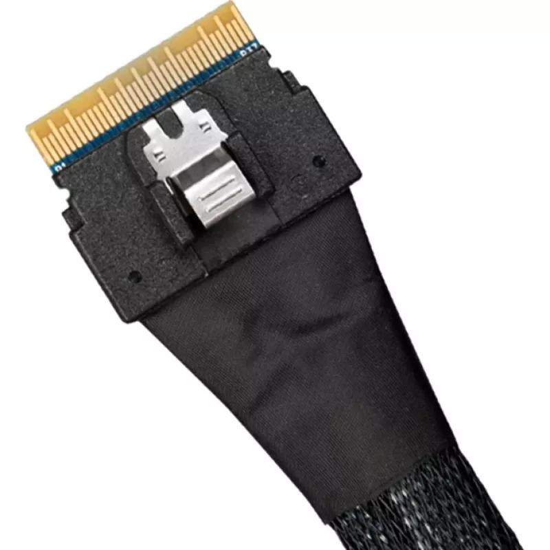 Wewnętrzny kabel SAS RAIDSONIC MB206L-B cienki 50 cm SAS 8i na OCuLink 4i