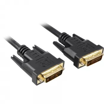 Kabel DVI Sharkoon 3m DVI-D do DVI-D (24+1) Czarny