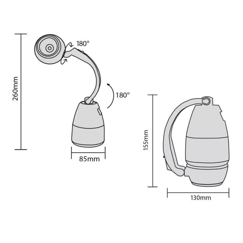 Akumulatorowa lampa kempingowa LED MACLEAN MCE298 3 W przenośna, zasilana przez USB, kompaktowa