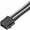 Przedłużacz zasilania SILVERSTONE PP07E 8‑pin PCIe 30 cm (czarno-biały)