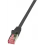 Logilink PrimeLine - Kabel krosowy - RJ-45 (M) - RJ-45 (M) - 1 m - SFTP, PiMF - CAT 6 - gładki, bezhalogenowy - Czarny (CQ2033S)