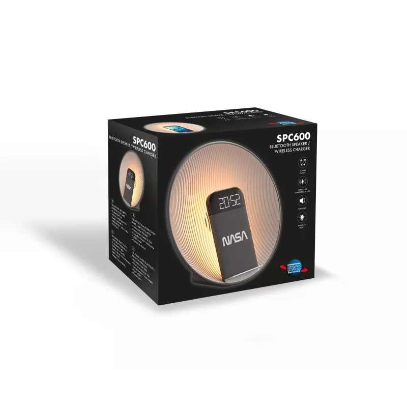 NASA SPC600 Głośnik Bluetooth / Budzik / Ładowarka bezprzewodowa