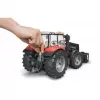 Traktor-zabawka BRUDER Massey Ferguson 7624 z ładowaczem czołowym, czerwony, dla dzieci od 3 lat