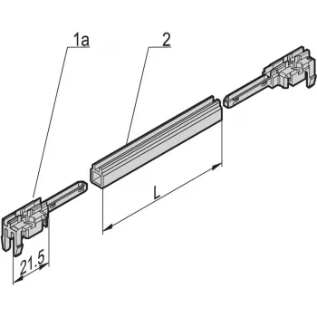 SCHROFF Akcesorium typu prowadnicy, PC, 280 mm (24568-381)