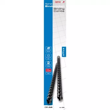 Genie 12369 - Binderücken - Schwarz - 45 Blätter - Kunststoff - 8 mm - 80 mm