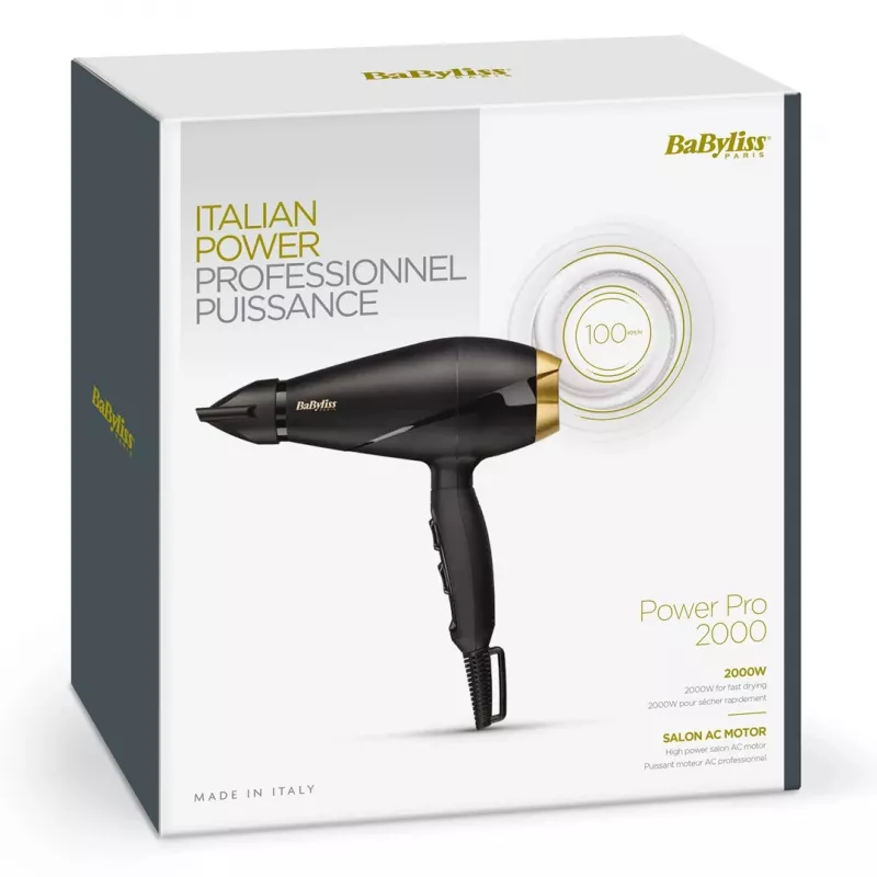 BaByliss 6704E suszarka do włosów 2000 W Czarny, Złoty