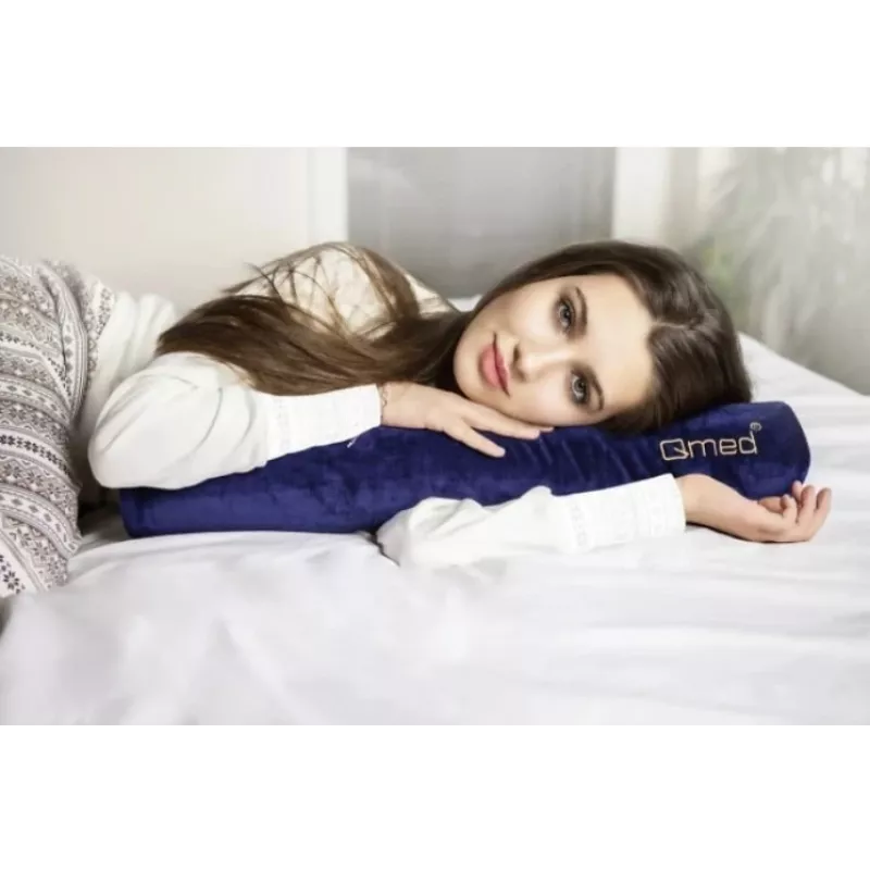 Ergonomiczna wielofunkcyjna poduszka MDH FLEX PILLOW DRQE3F1CDXUXP — kształt wałka, długość 635 mm, średnica 100 mm, fioletowa, polipropylen z welurowym pokrowcem