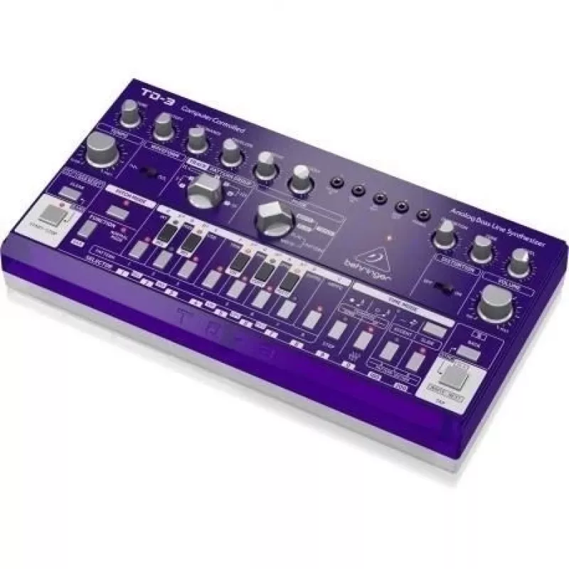 Syntezator basowy Behringer TD-3-GP fioletowy — analogowa linia basowa z wbudowanym sekwencerem