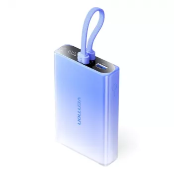 Power bank Vention FHZL0 10000 mAh — 1×USB-A, 1×USB-C, 3 A, niebieski