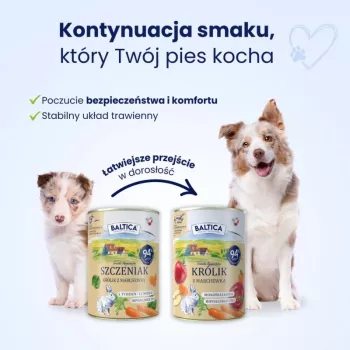 BALTICA regional flavours Szczenię Królik z marchewką - karma mokra dla psów - 400g