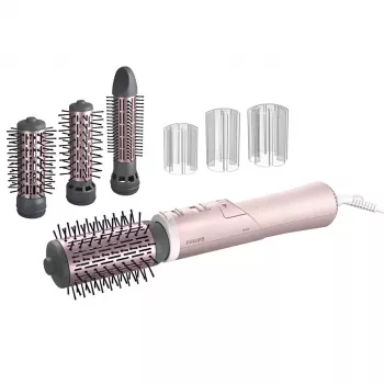 Szczotka na gorące powietrze Philips serii 7000 BHA735/00 — 1000 W, 3 ustawienia temperatury, wałek 3–5 cm, przewód 1,8 m, różowa
