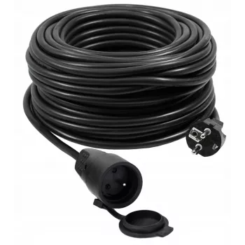 VERTEX PZO50M Zwijany przedłużacz 50 m 3x2,5 mm Czarny