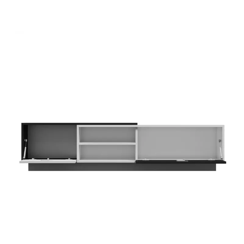 Cama szafka TV SIGMA1 180 biały/czarny połysk