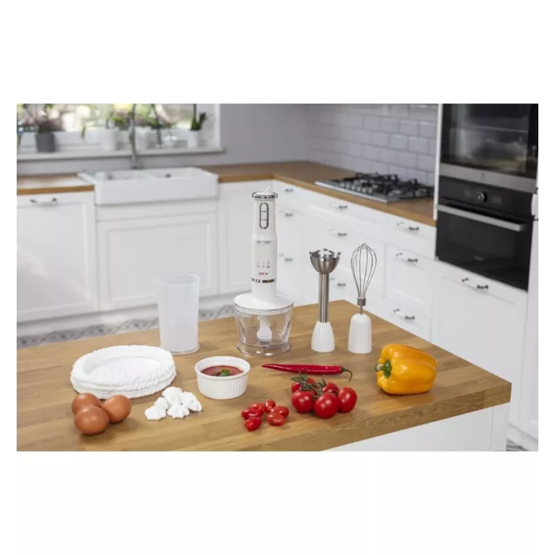 Blender ręczny MPM MBL 43 biały 600W z przystawkami