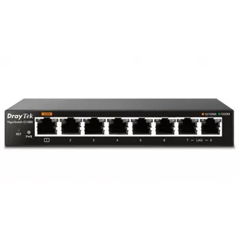 Niezarządzalny przełącznik Gigabit Ethernet L2 Draytek VigorSwitch G1080 Czarny