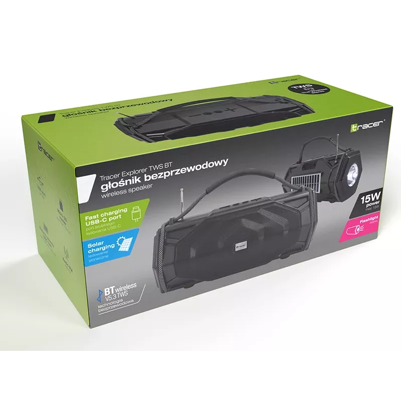 Słuchawki TWS TRACER Explorer TRAGLO47616 Bluetooth 5.0 IPX4, bezprzewodowe douszne z etui ładującym
