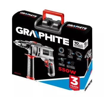 Wiertarka Graphite 58G725 3000 RPM na klucz szara
