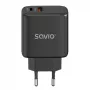 Ładowarka zewnętrzna SAVIO LA-06/B USB Type-C 30W Power Delivery 1x USB-C Czarny, 5–20V, 3A/9V, 3A/5V, 3A/12V, 2.1A