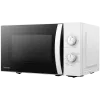 Kuchenka mikrofalowa, pojemność 20 l, sterowanie mechaniczne, 800 W, 5 poziomów mocy, oświetlenie LED, rozmrażanie, sygnał zakończenia gotowania, kolor: Biały